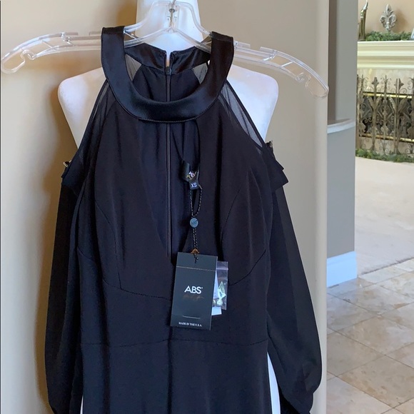 ABS long formal open shoulder gown NWT - Picture 2 of 5